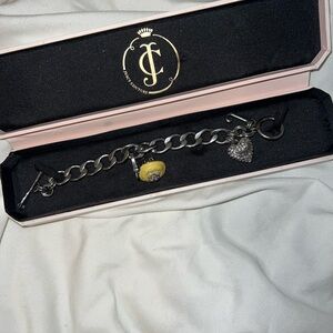 Juicy Couture Silver Bracelet with Heart Charm